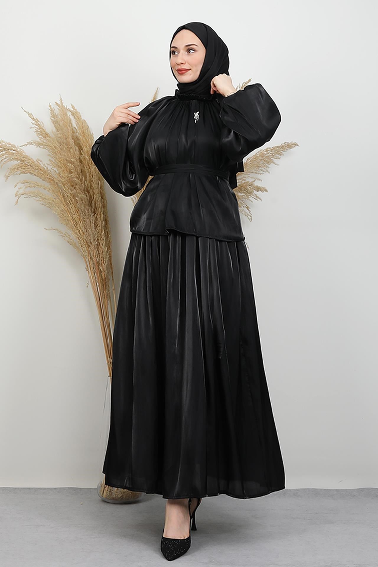Layla Broş Takım Siyah