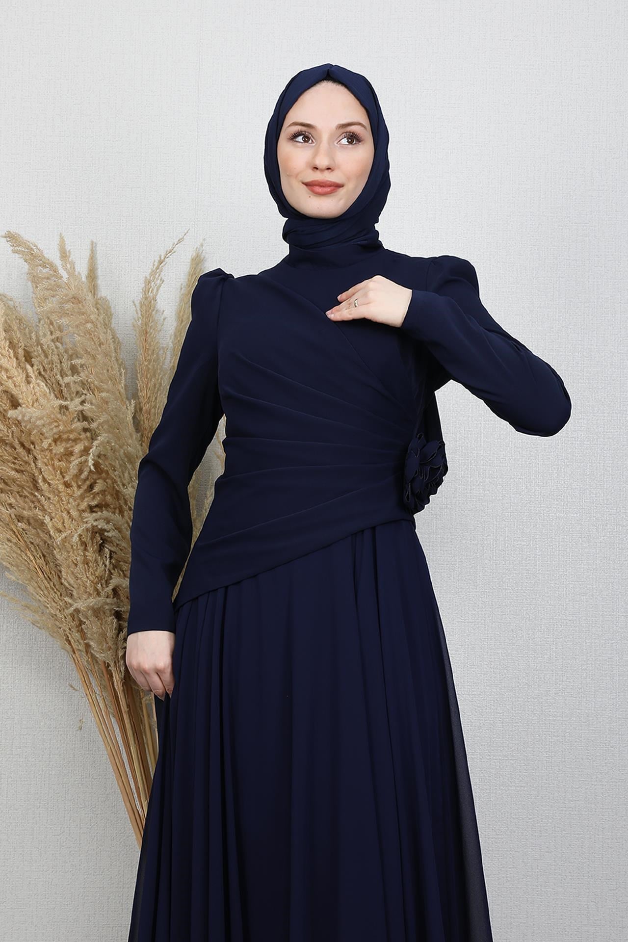 Liva Şifon Abiye Lacivert