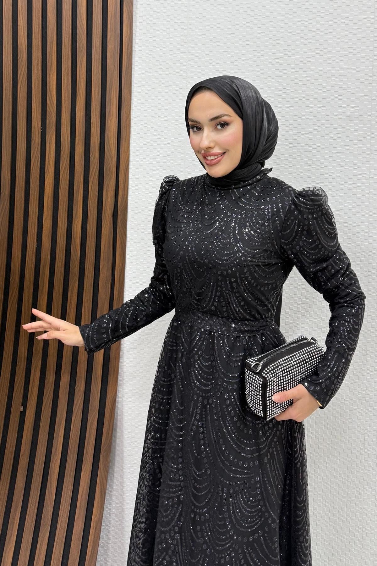 Lumina Simli Abiye Siyah
