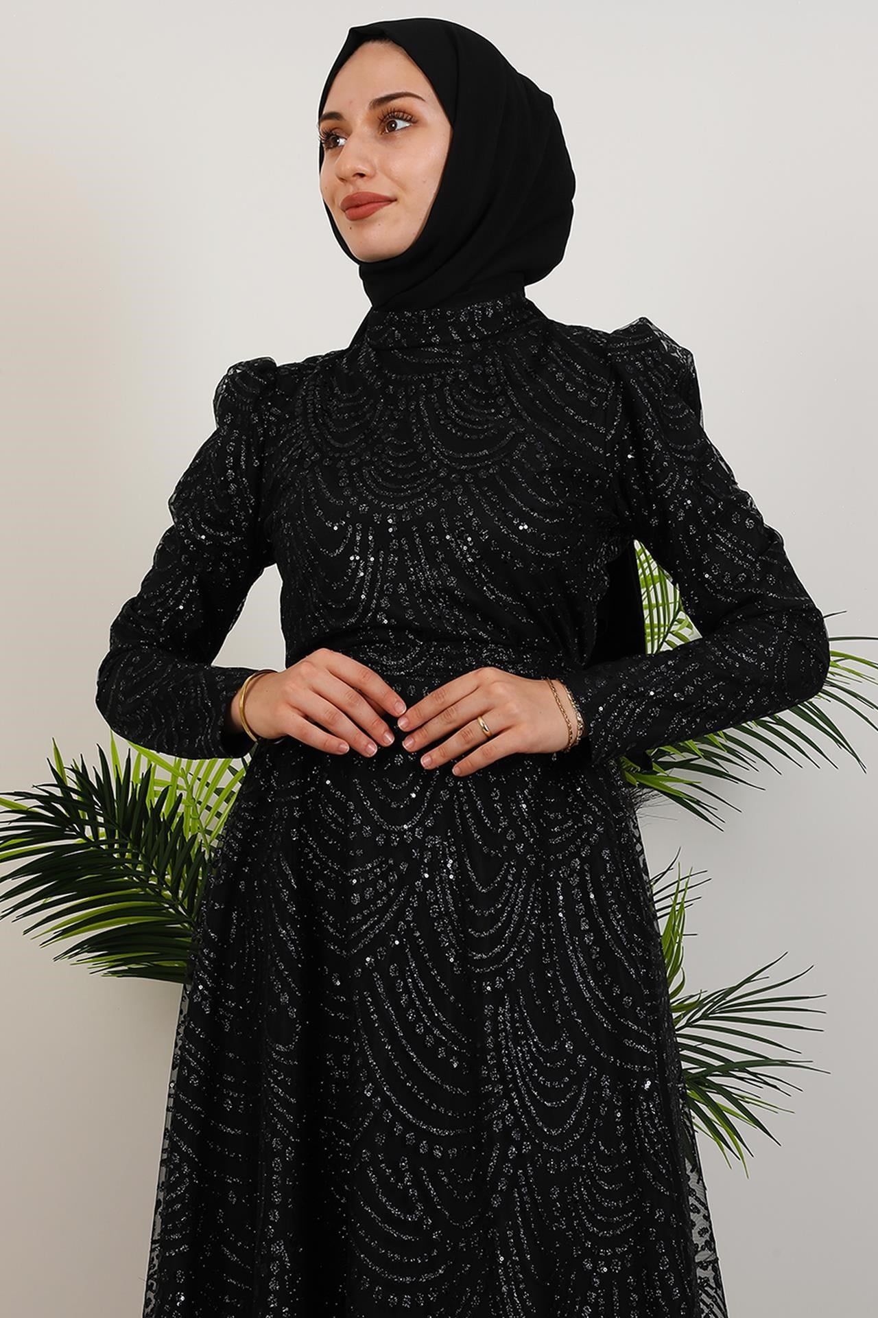 Lumina Simli Abiye Siyah