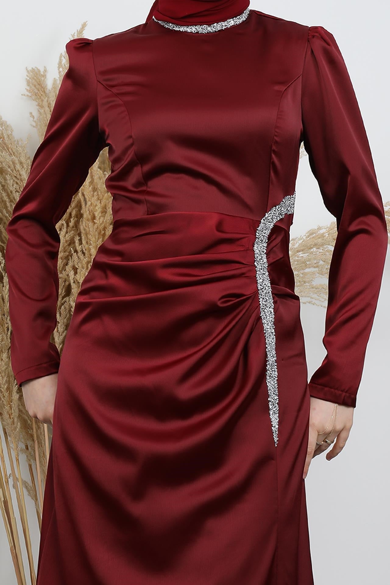 Maelys Saten Abiye Bordo