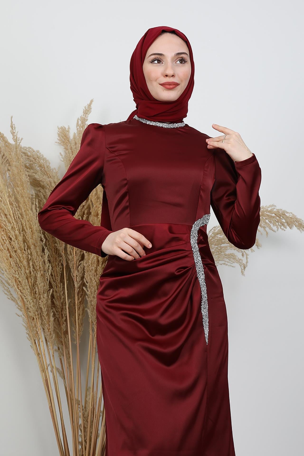 Maelys Saten Abiye Bordo