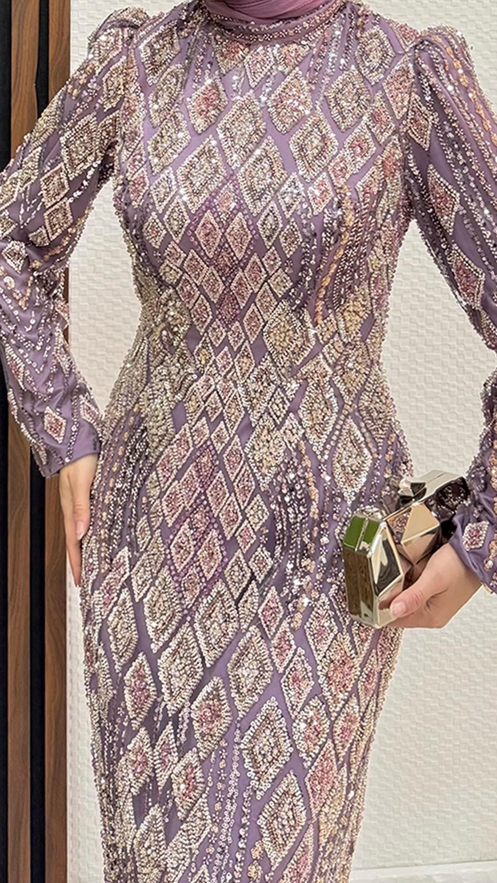 Mahidevran İşleme Abiye Lila