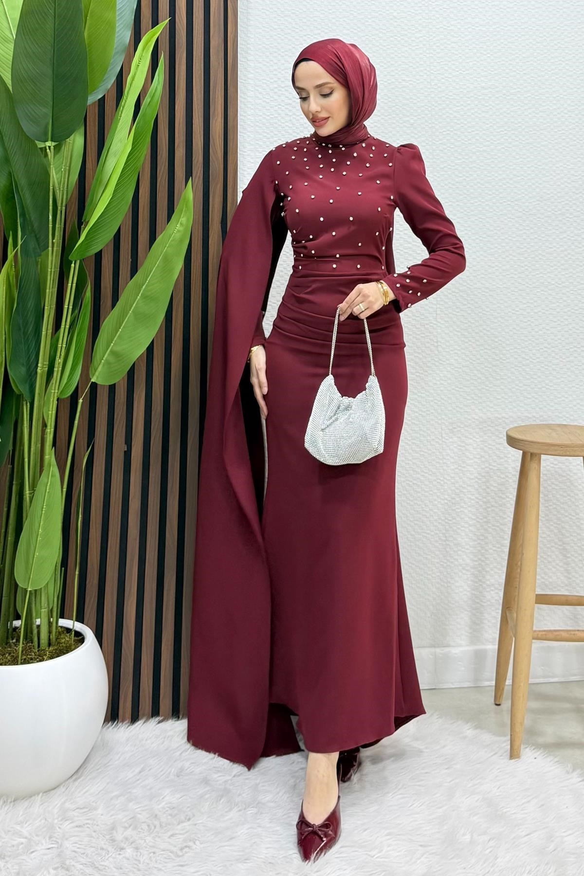 Maren Krep Abiye Bordo