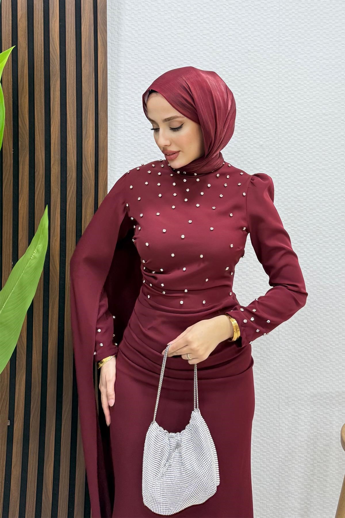 Maren Krep Abiye Bordo