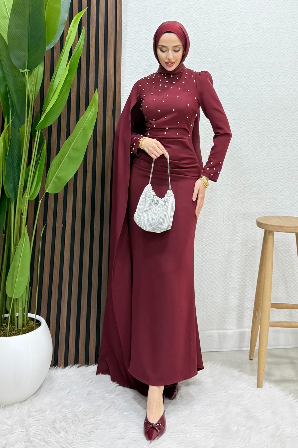 Maren Krep Abiye Bordo
