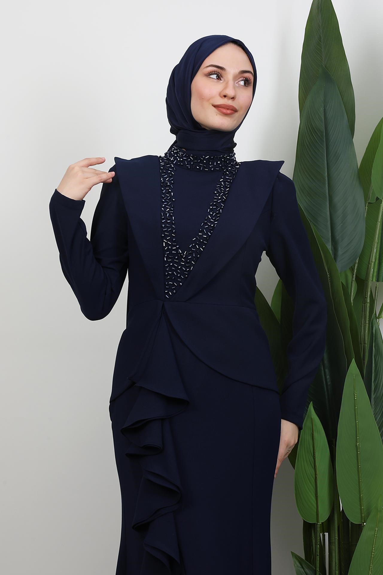 Matilda Krep Abiye Lacivert