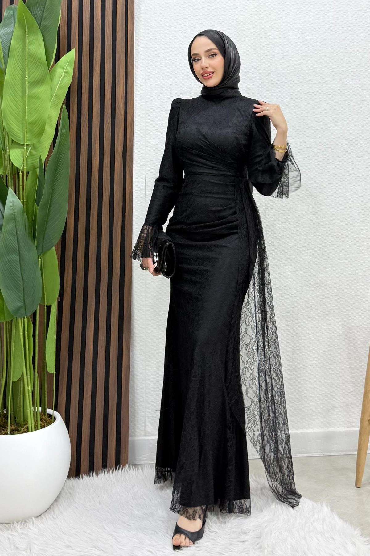 Maysa Tül Abiye Siyah