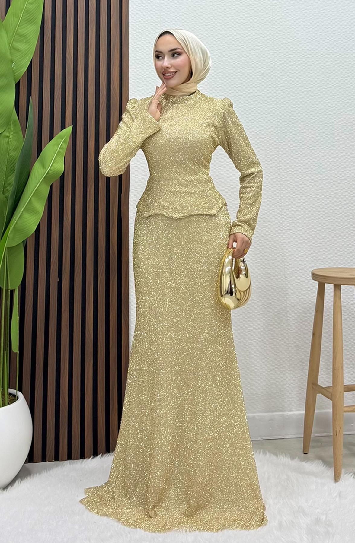 Melida Takım Abiye Gold