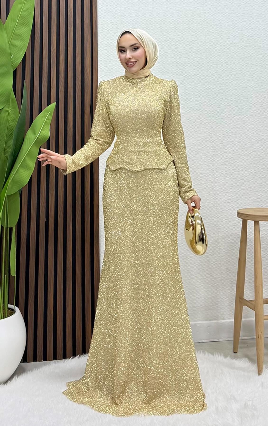 Melida Takım Abiye Gold