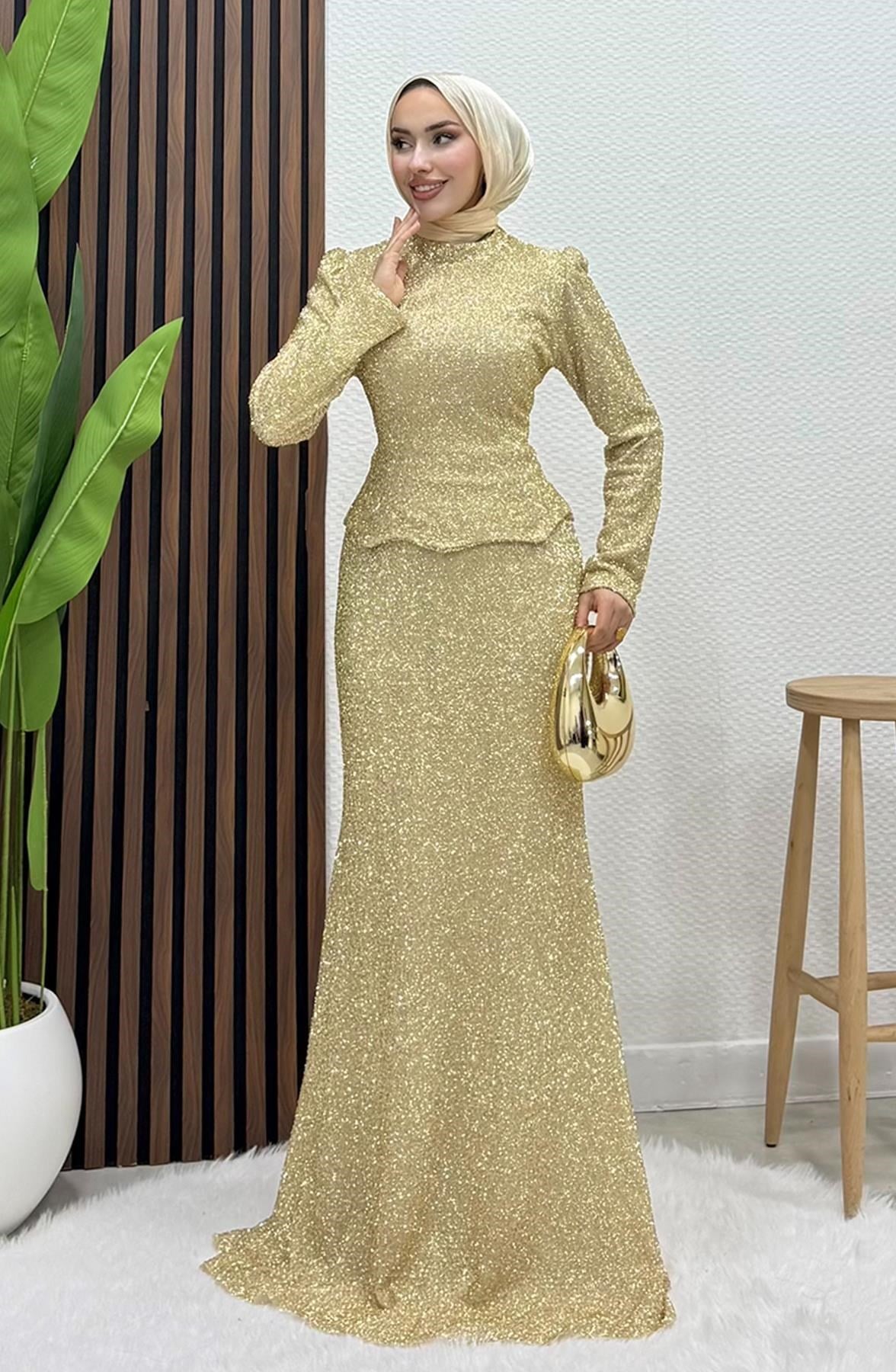 Melida Takım Abiye Gold