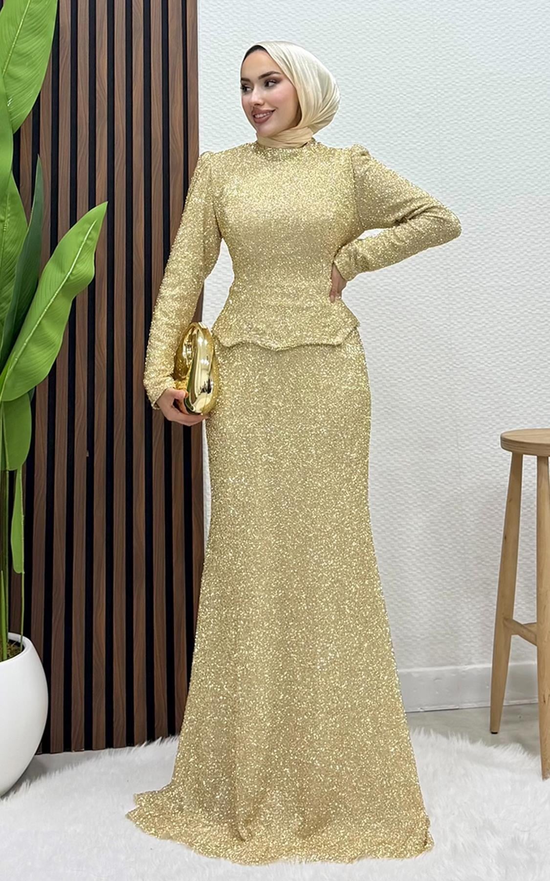 Melida Takım Abiye Gold