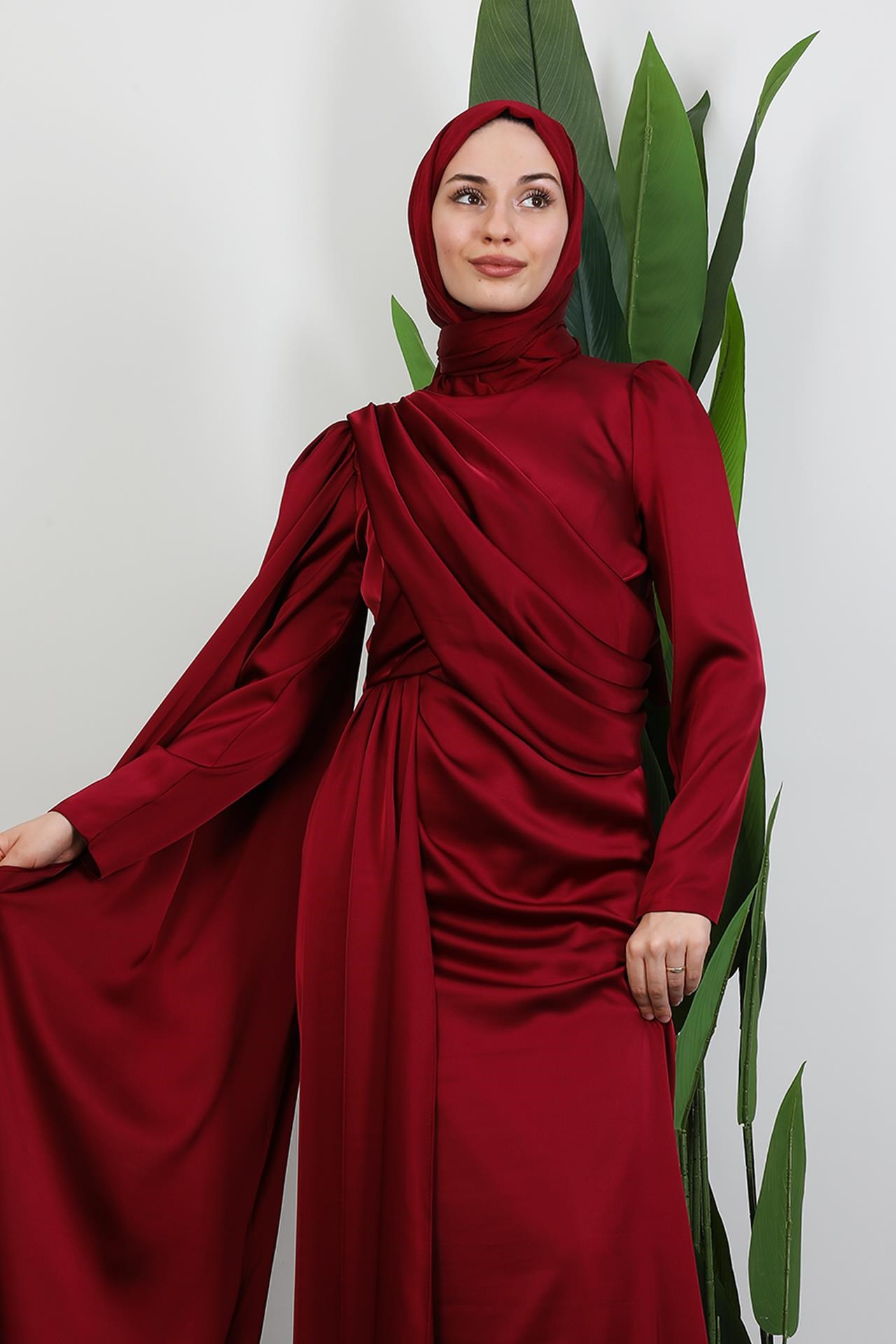 Melike Saten Abiye Bordo