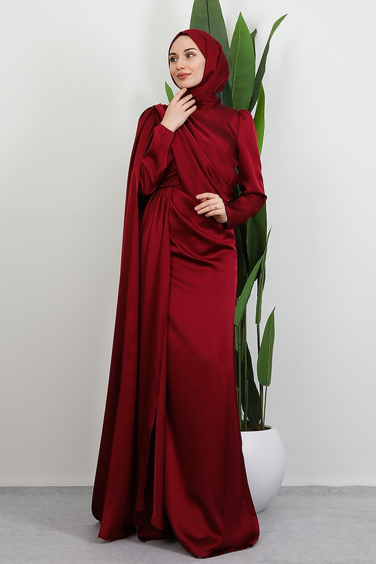 Melike Saten Abiye Bordo