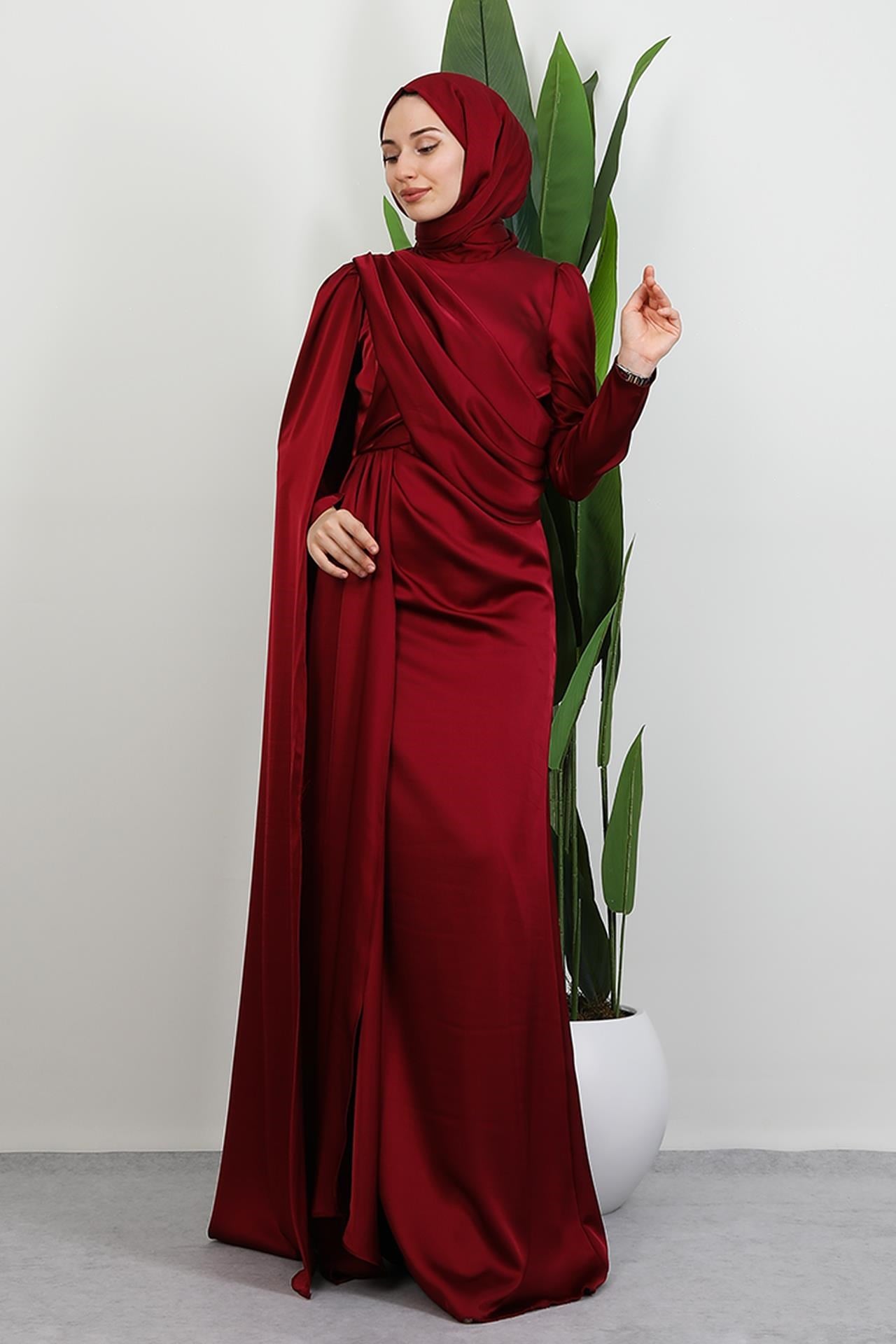 Melike Saten Abiye Bordo