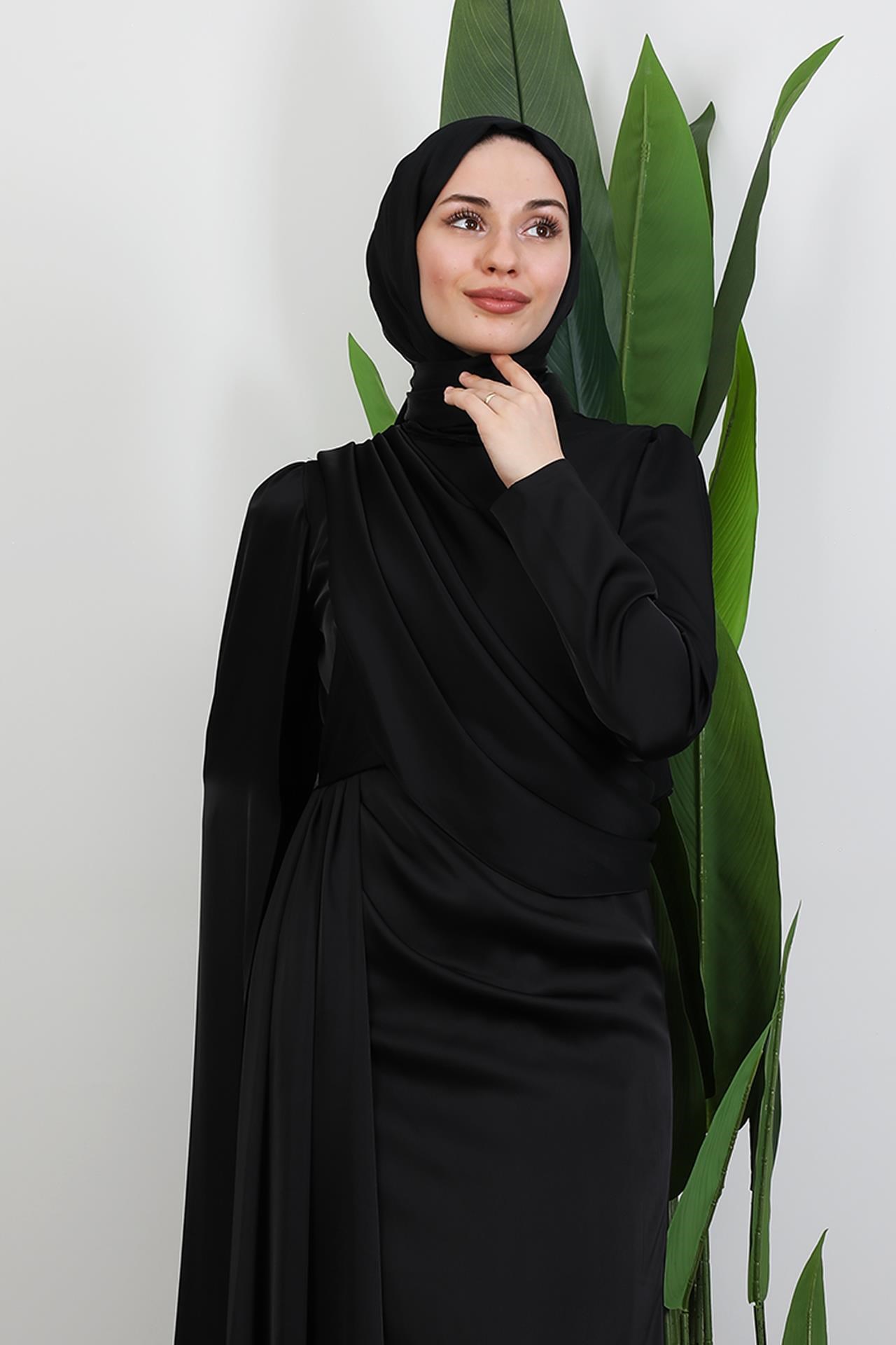 Melike Saten Abiye Siyah