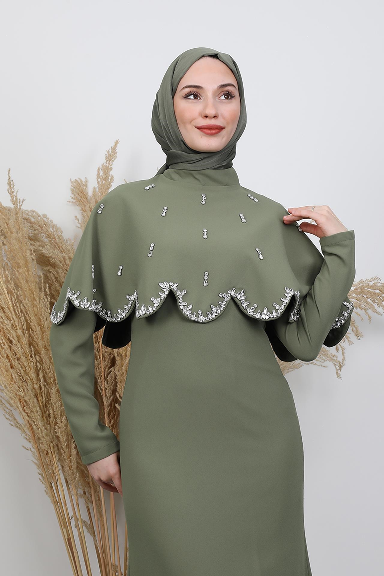 Menesa Krep Abiye Soft Yeşil