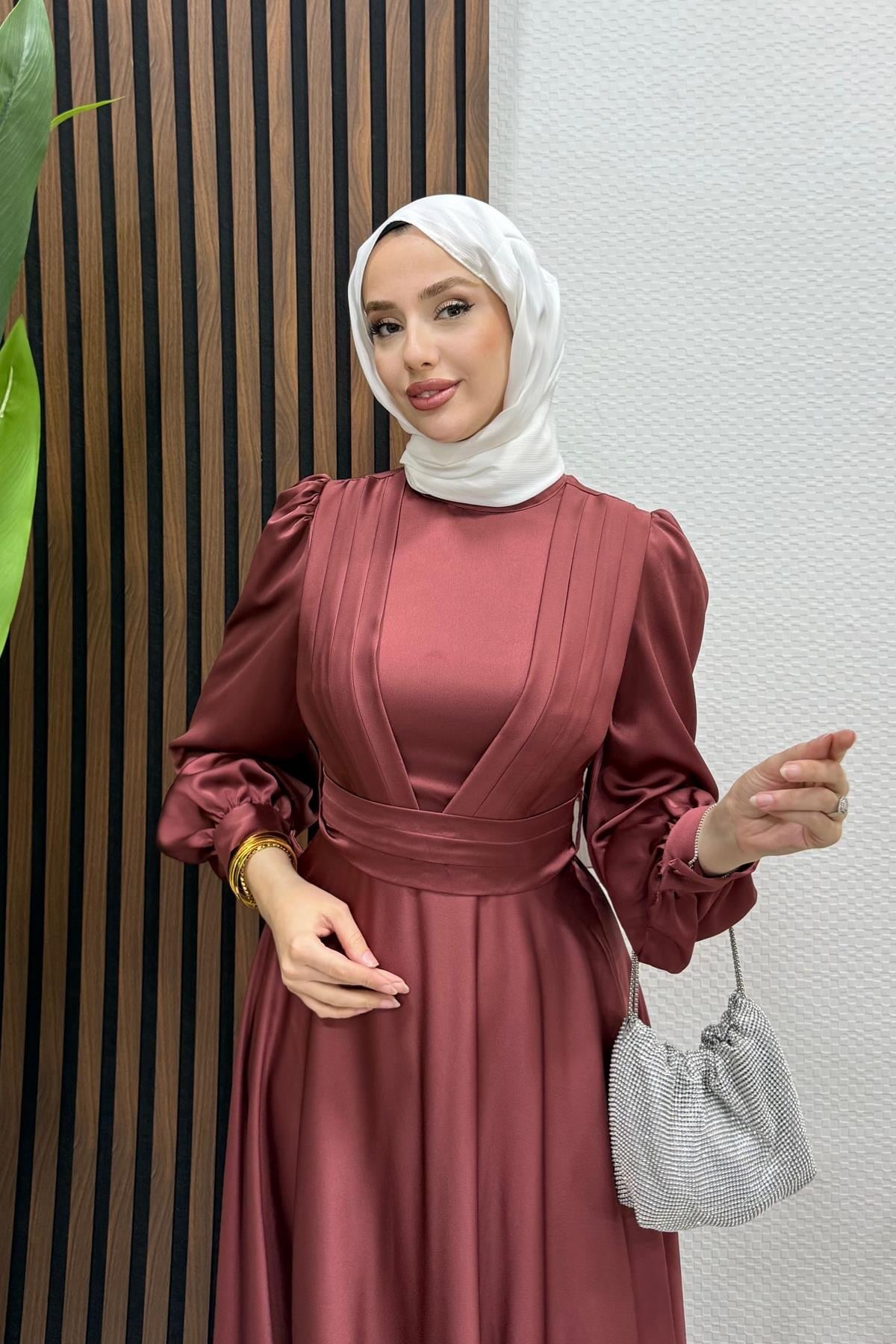 Milanda Tesettür Abiye Mercan