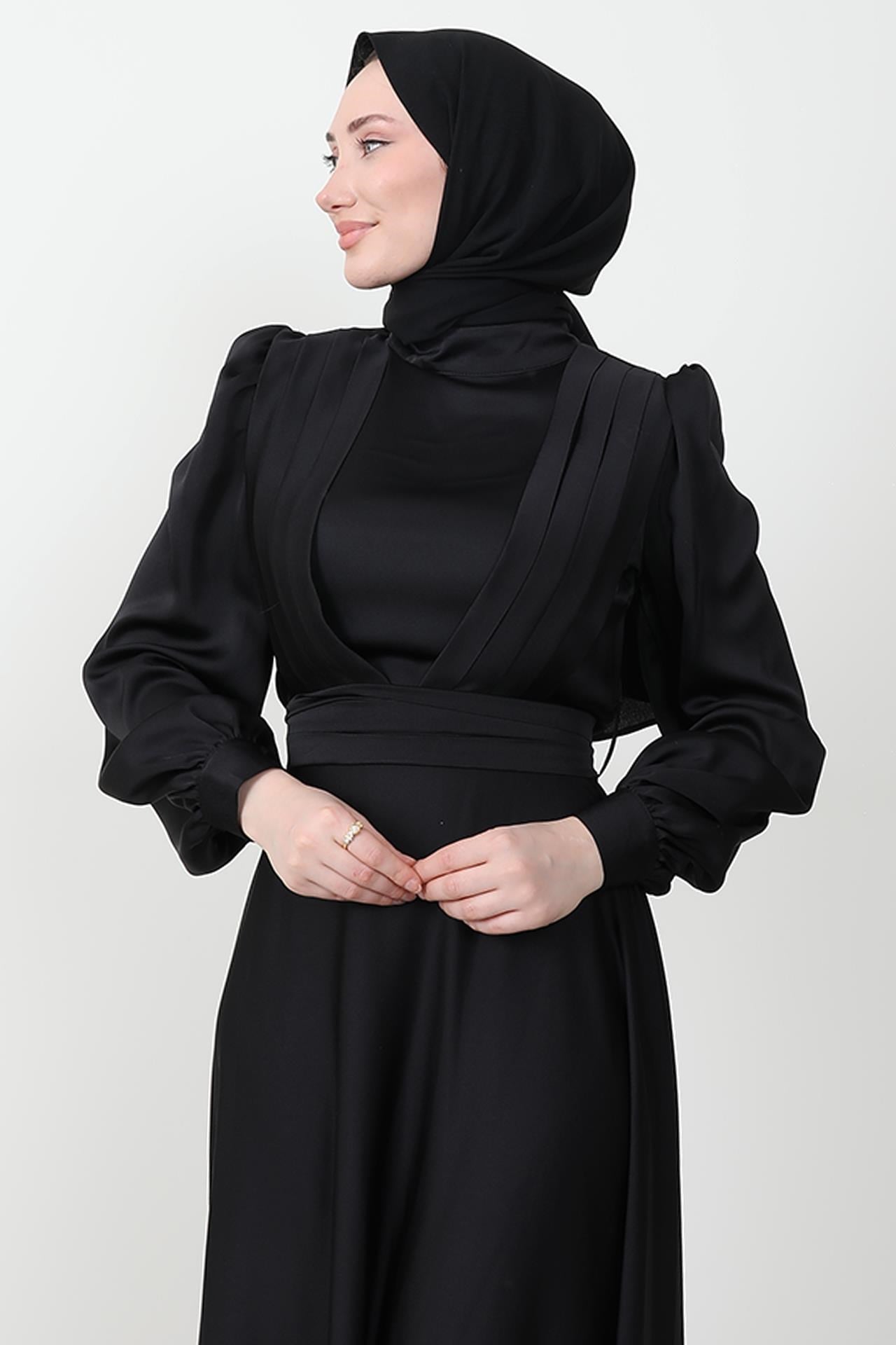Milanda Tesettür Abiye Siyah