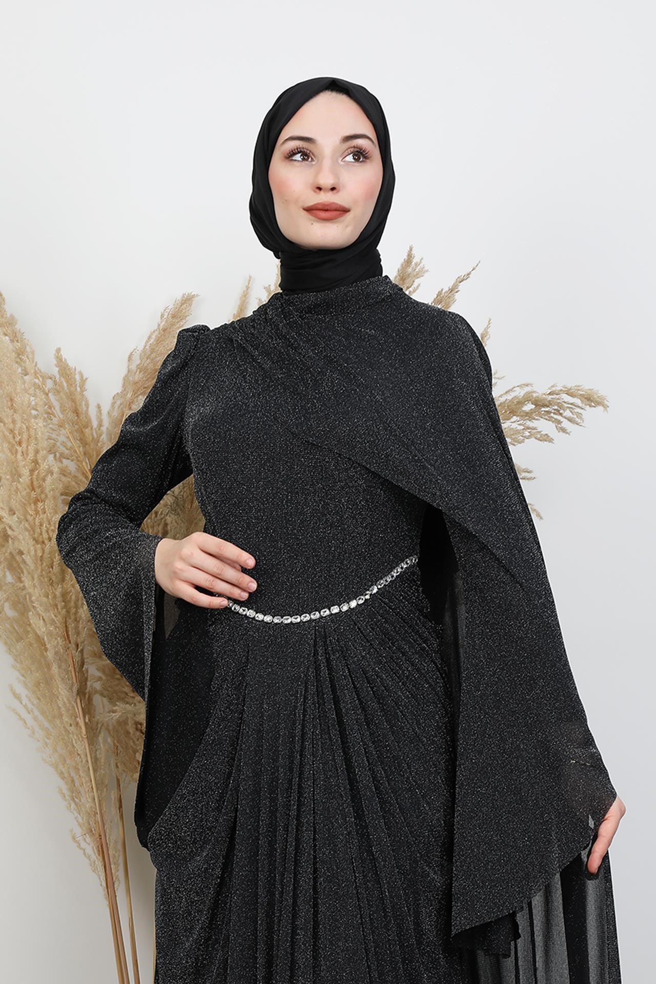 Minel Jarse Abiye Siyah