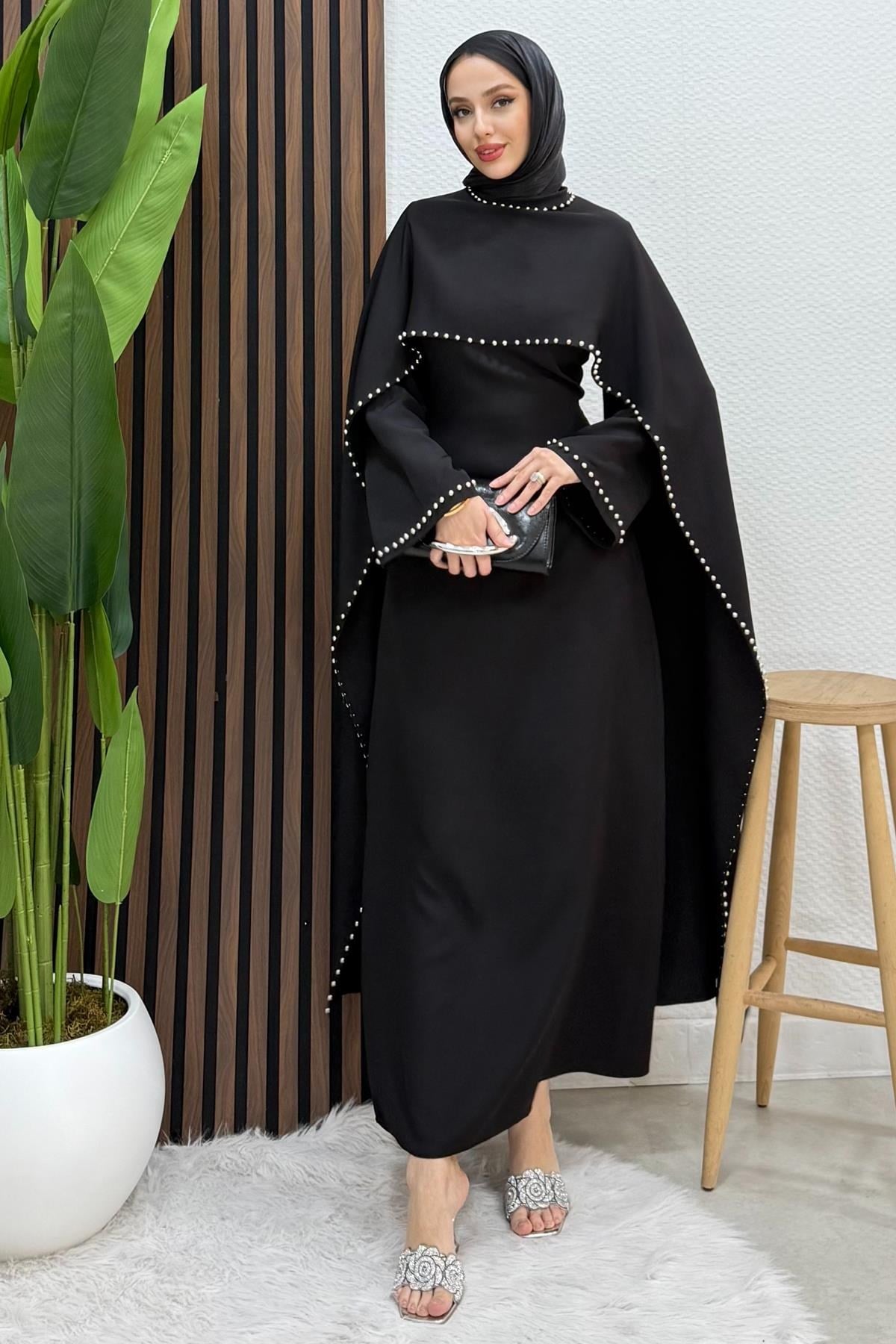 Nadide Krep Abiye Siyah