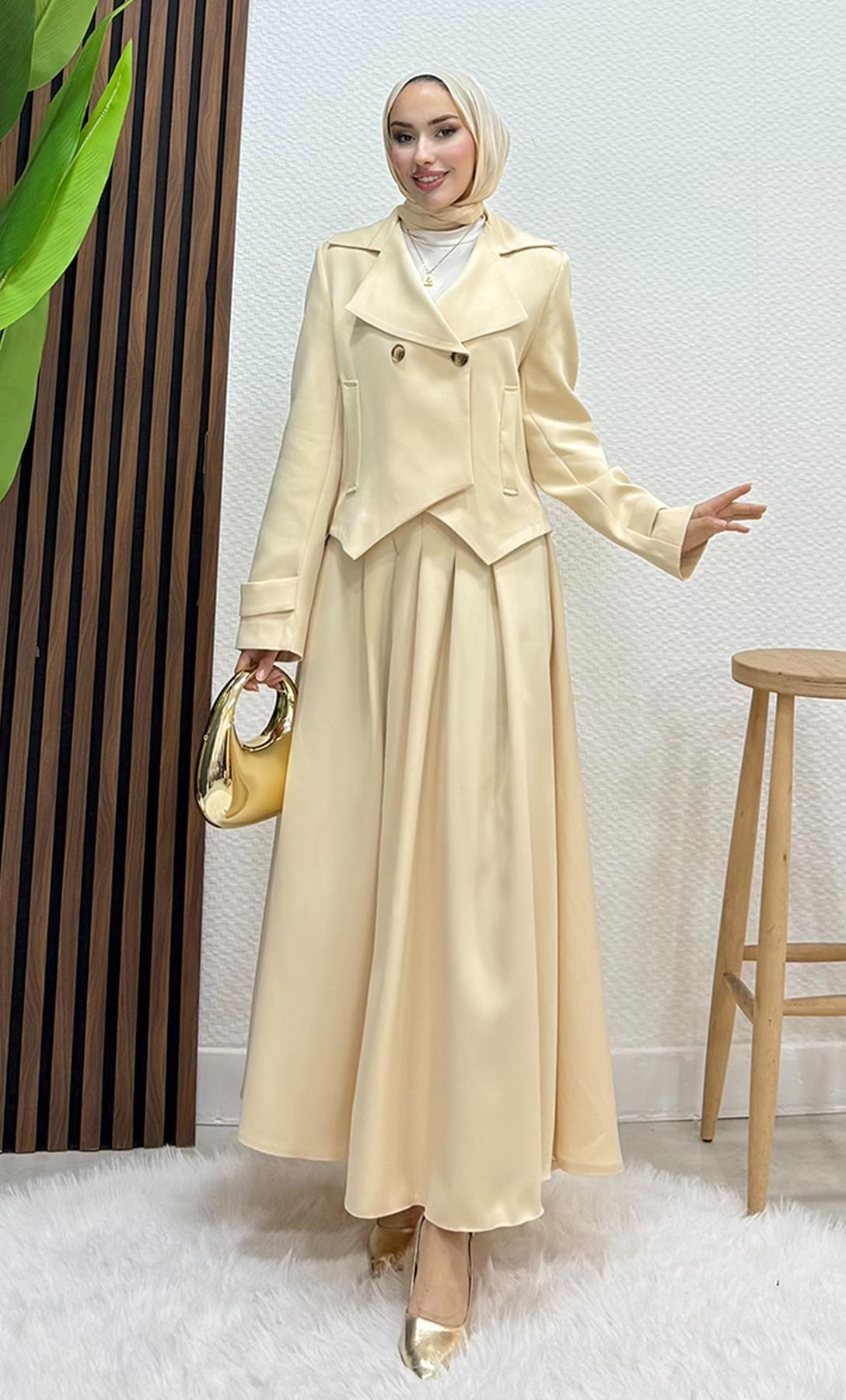 Naomi Etekli Takım Krem