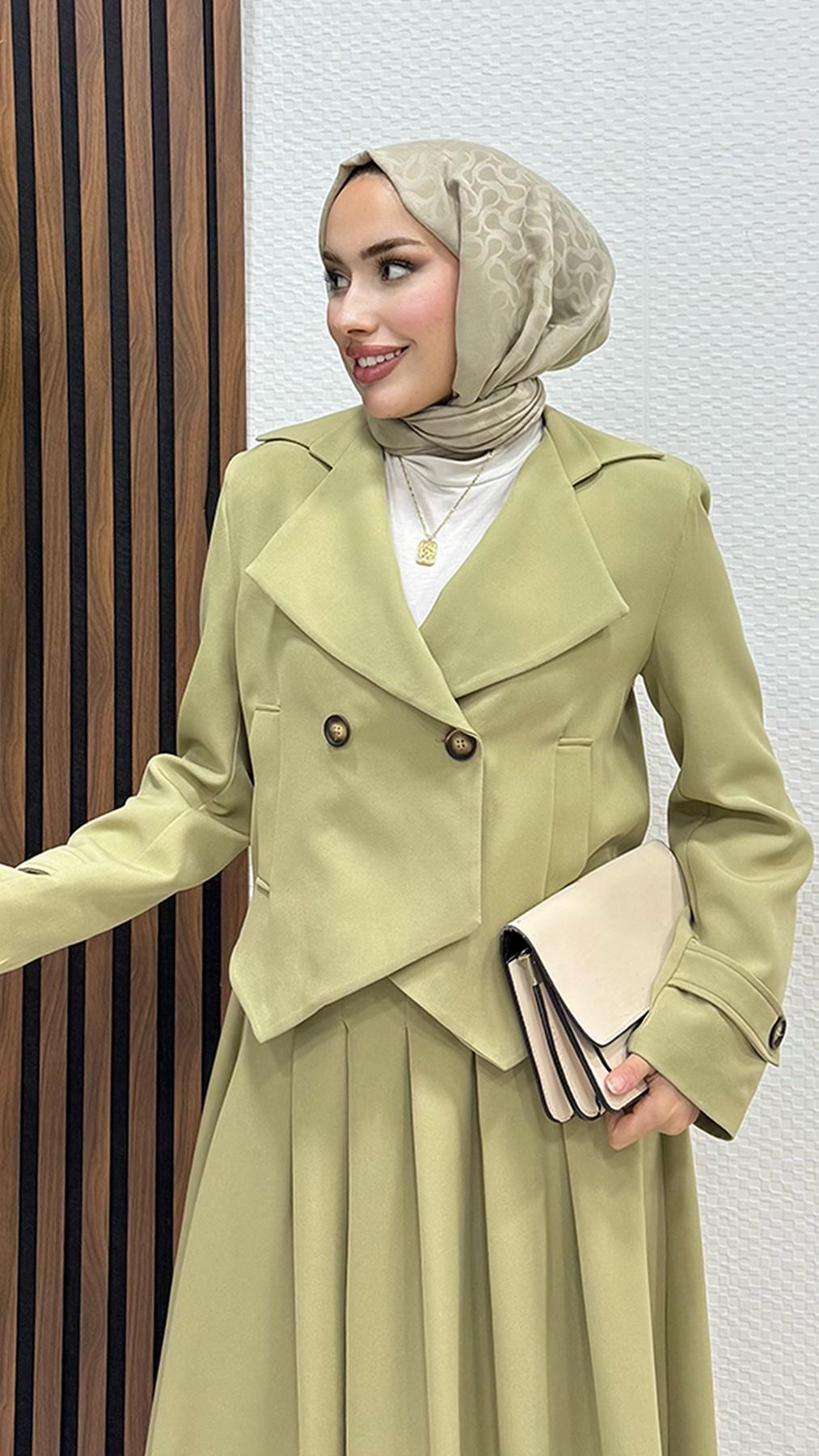 Naomi Etekli Takım Soft Yeşil