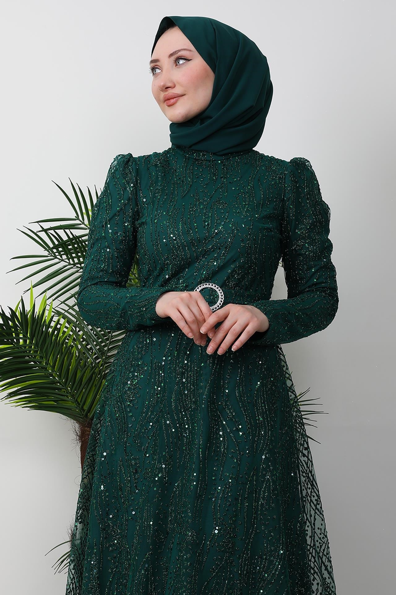 Nilda Simli Abiye Zümrüt