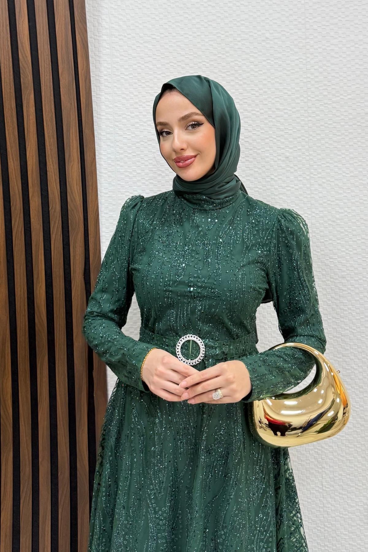 Nilda Simli Abiye Zümrüt