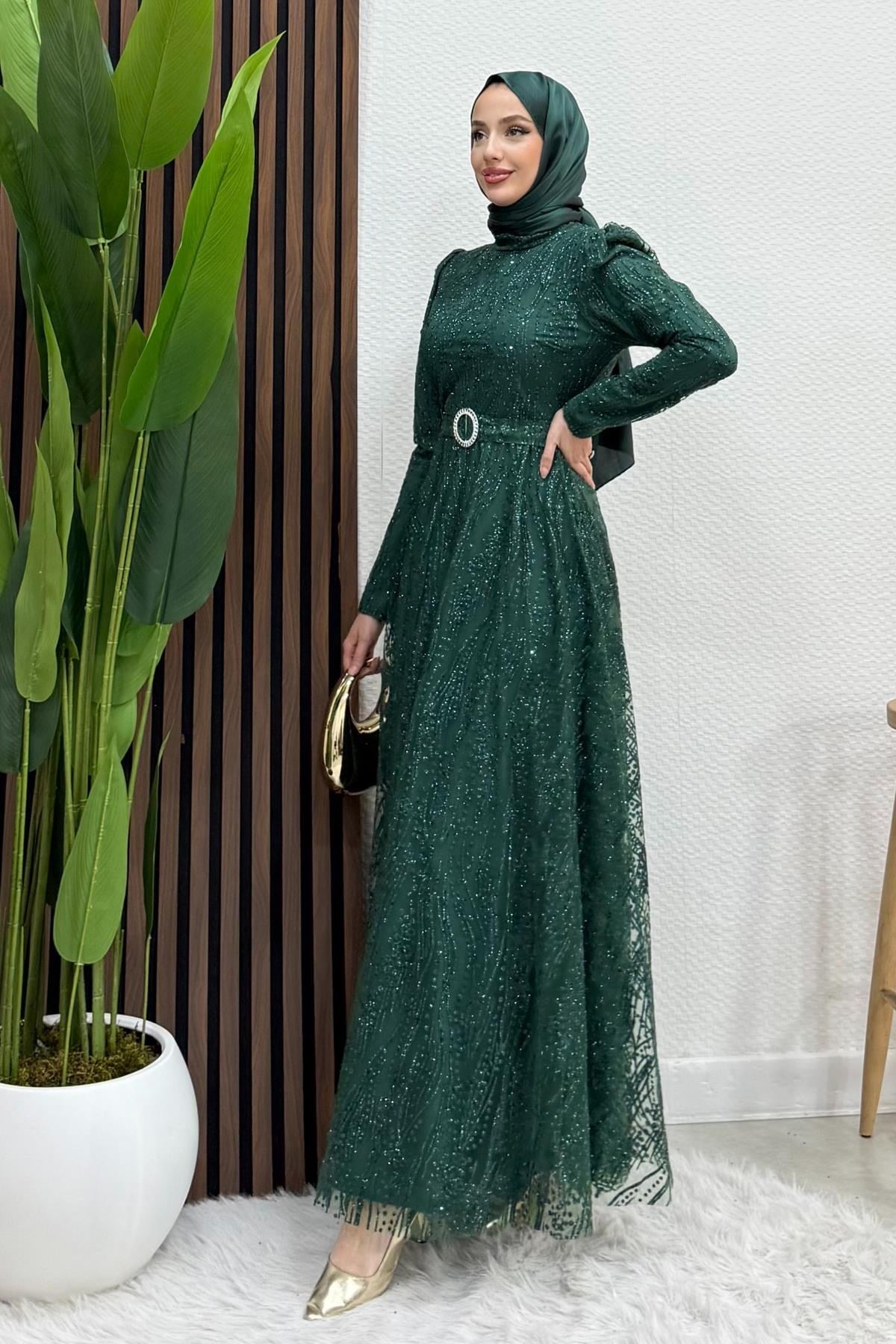 Nilda Simli Abiye Zümrüt