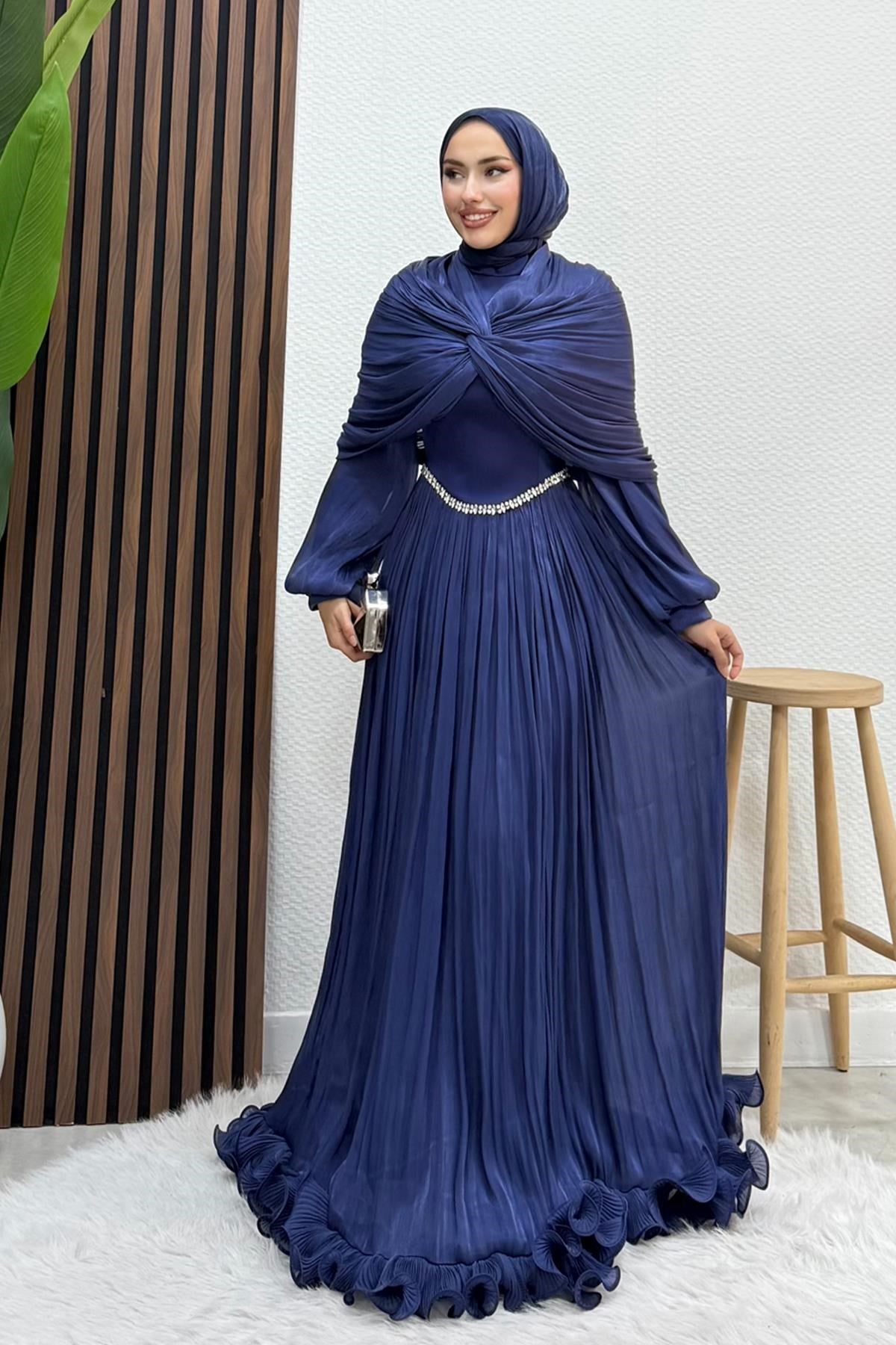 Nina Yoryo Abiye Lacivert