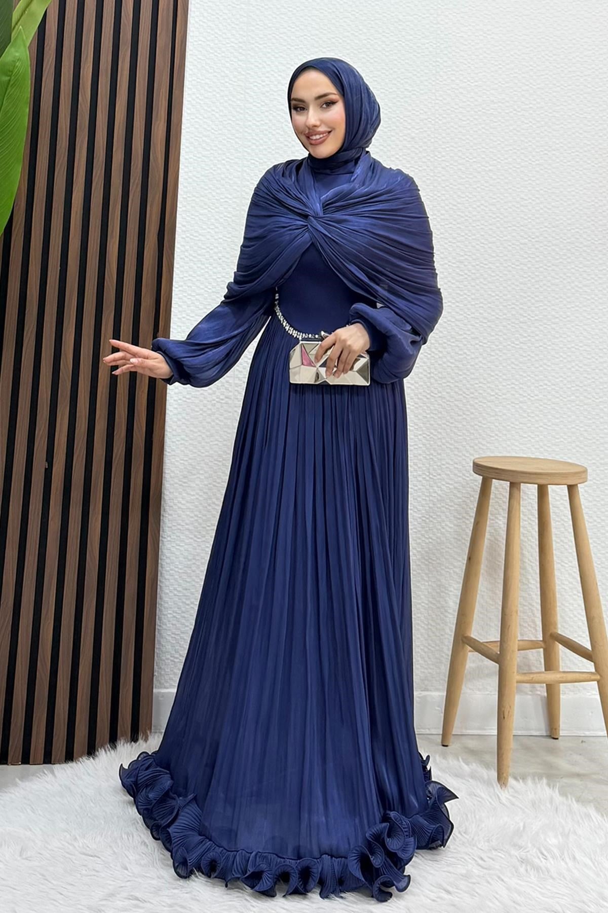 Nina Yoryo Abiye Lacivert