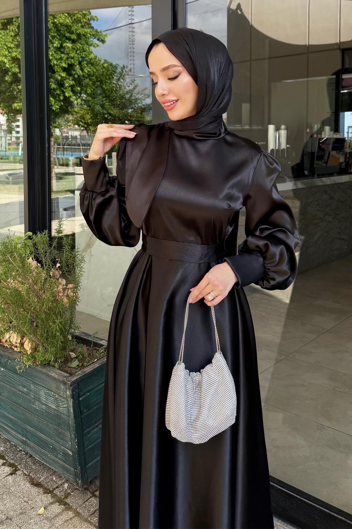 Nirvana Saten Abiye Siyah