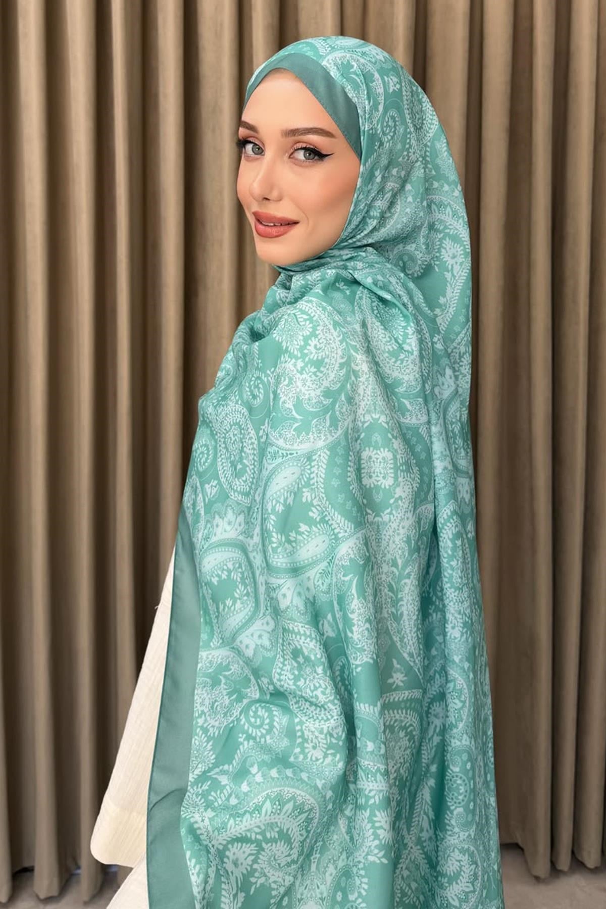 Pastel Şal Yeşil