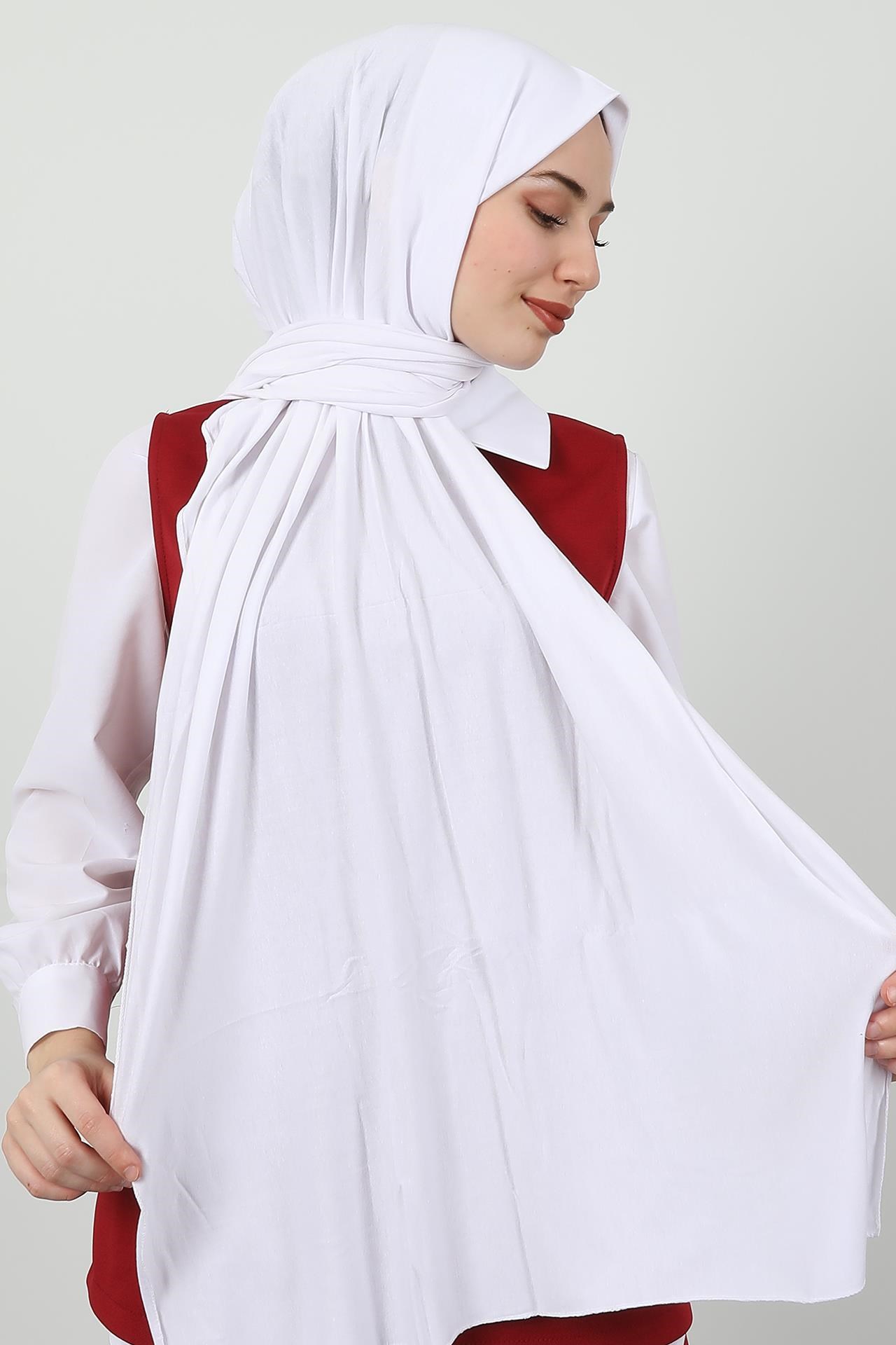 Penye Şal Beyaz