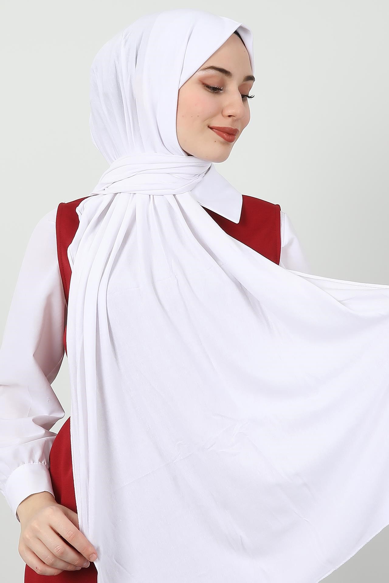 Penye Şal Beyaz