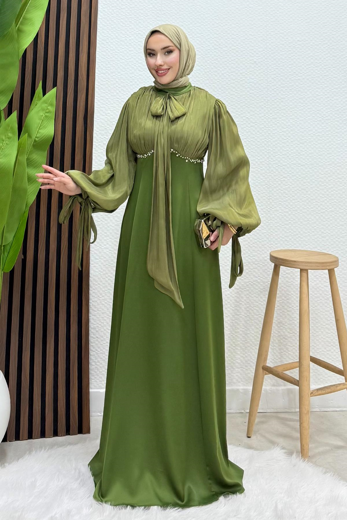 Perla Saten Abiye Haki