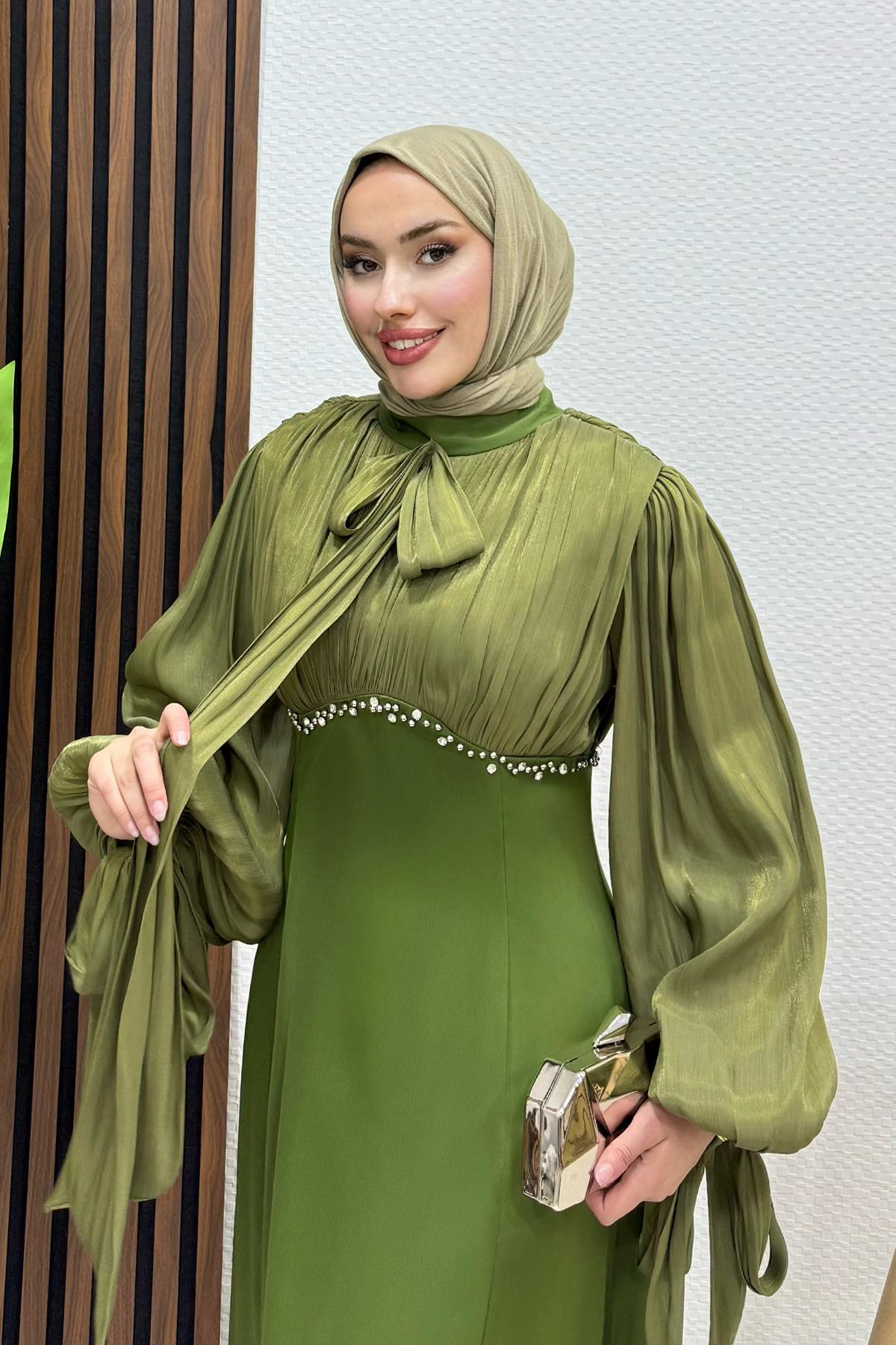 Perla Saten Abiye Haki