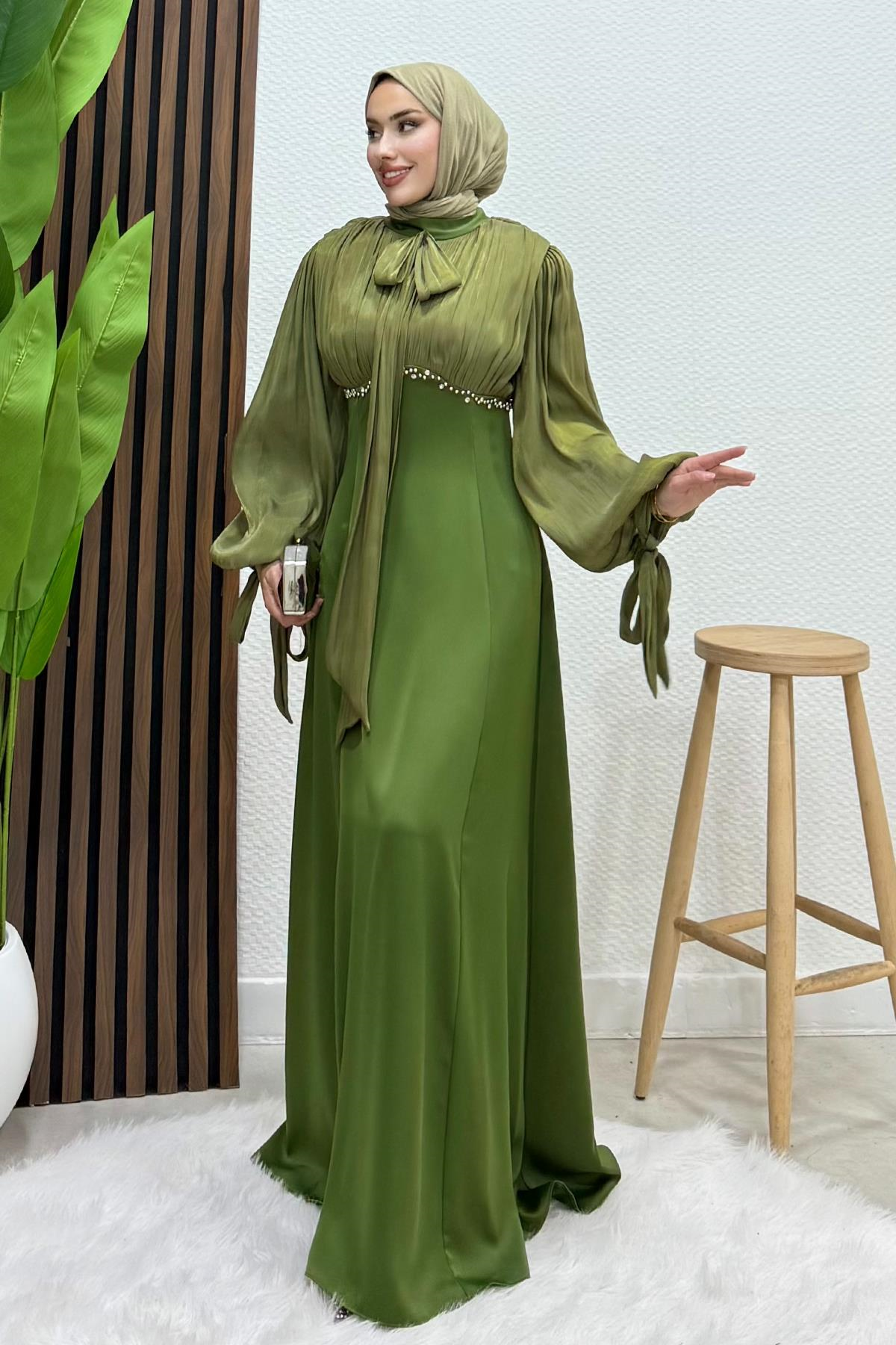 Perla Saten Abiye Haki