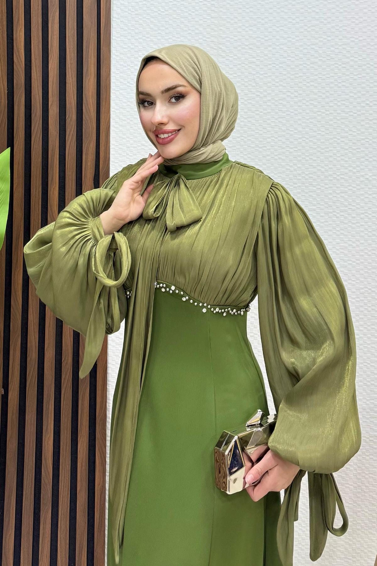 Perla Saten Abiye Haki
