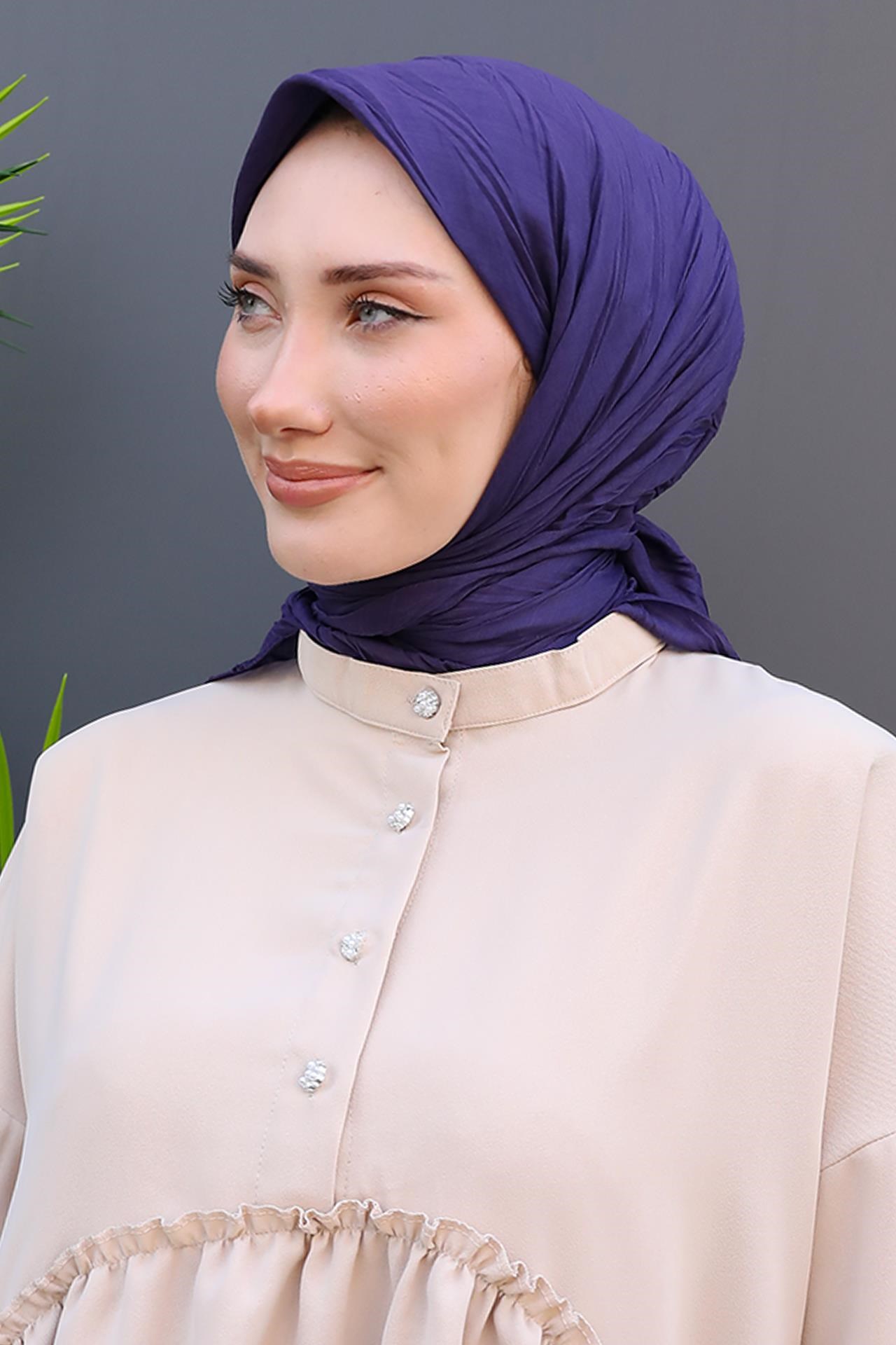 Piliseli Bambu Eşarp Mor