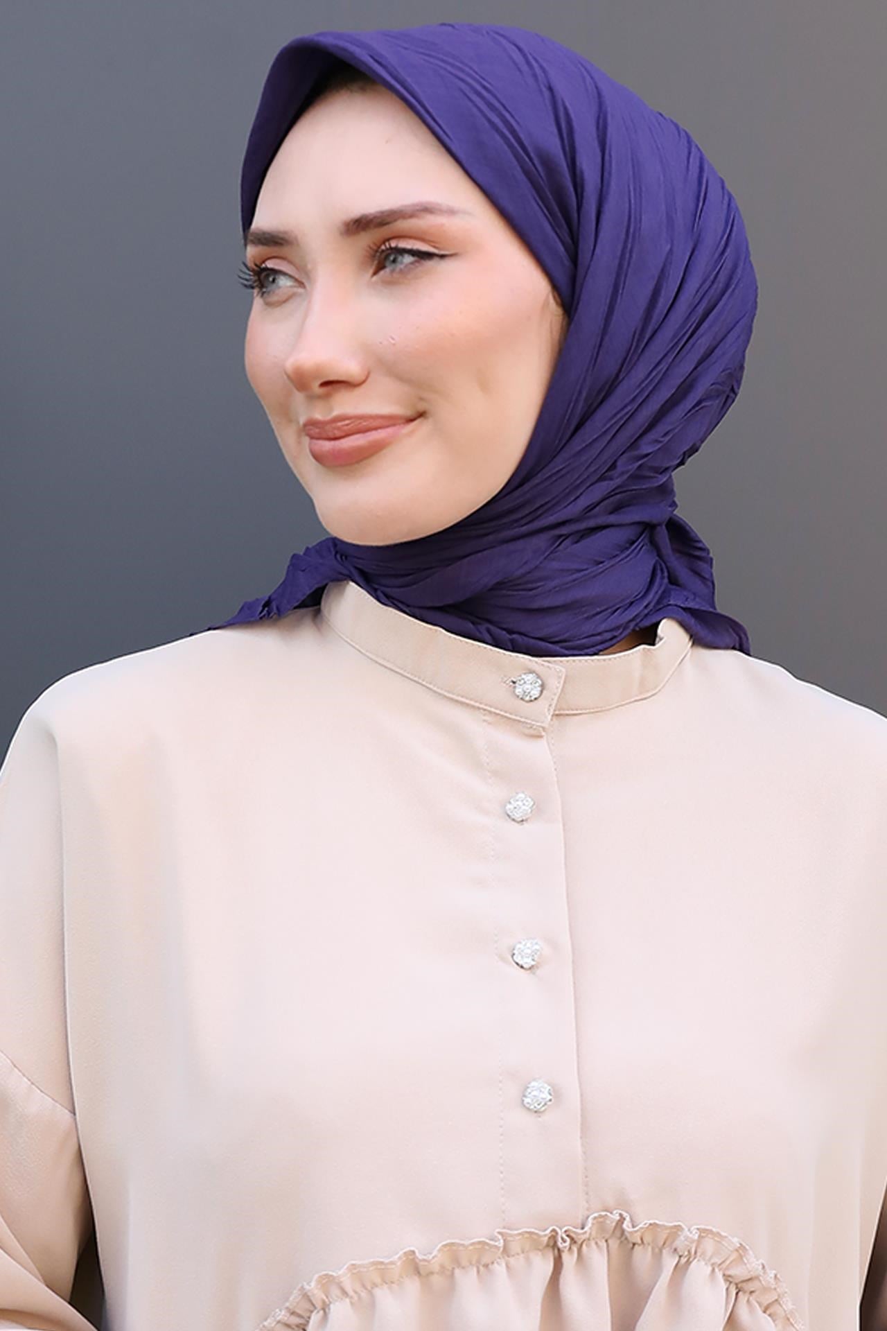 Piliseli Bambu Eşarp Mor