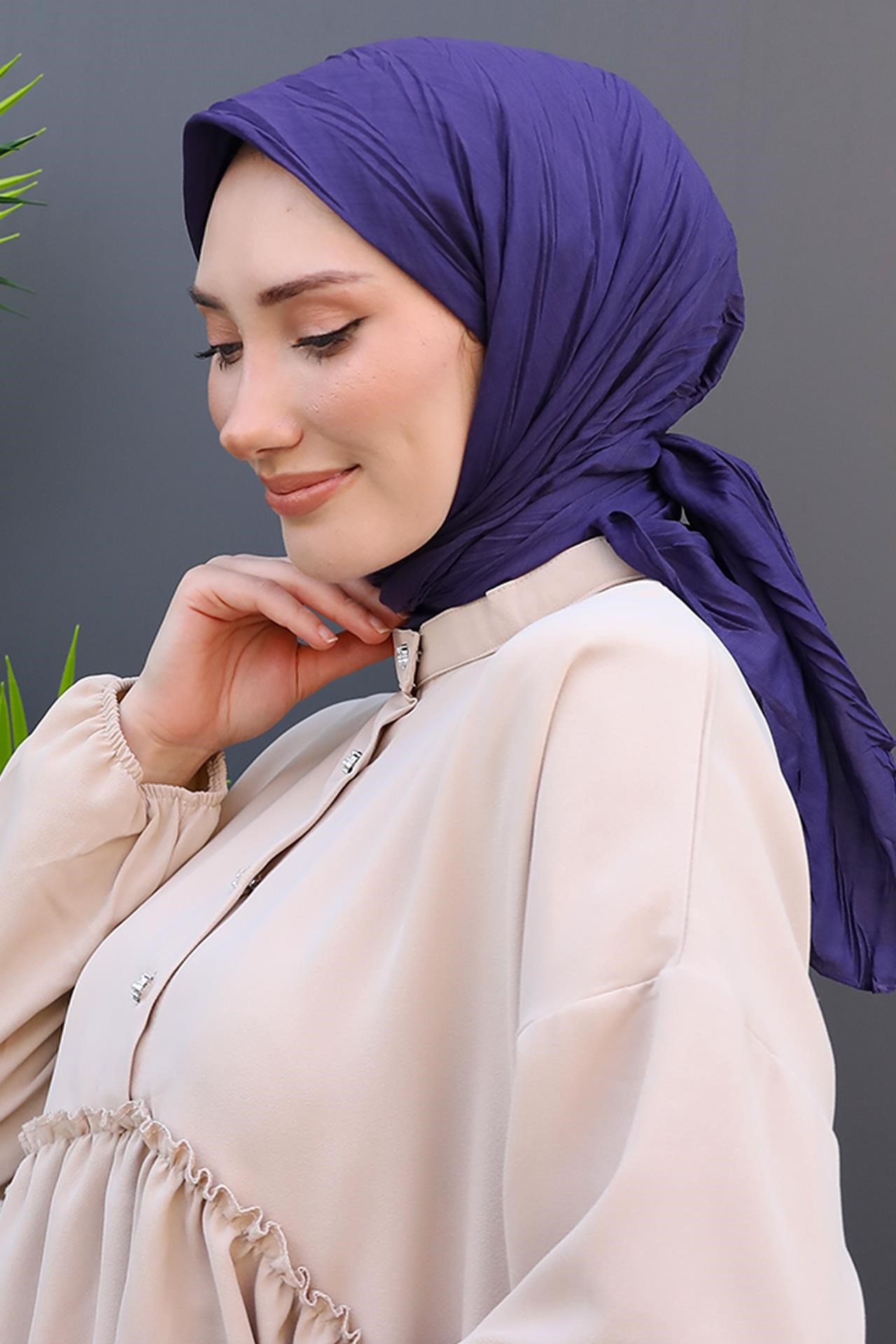Piliseli Bambu Eşarp Mor