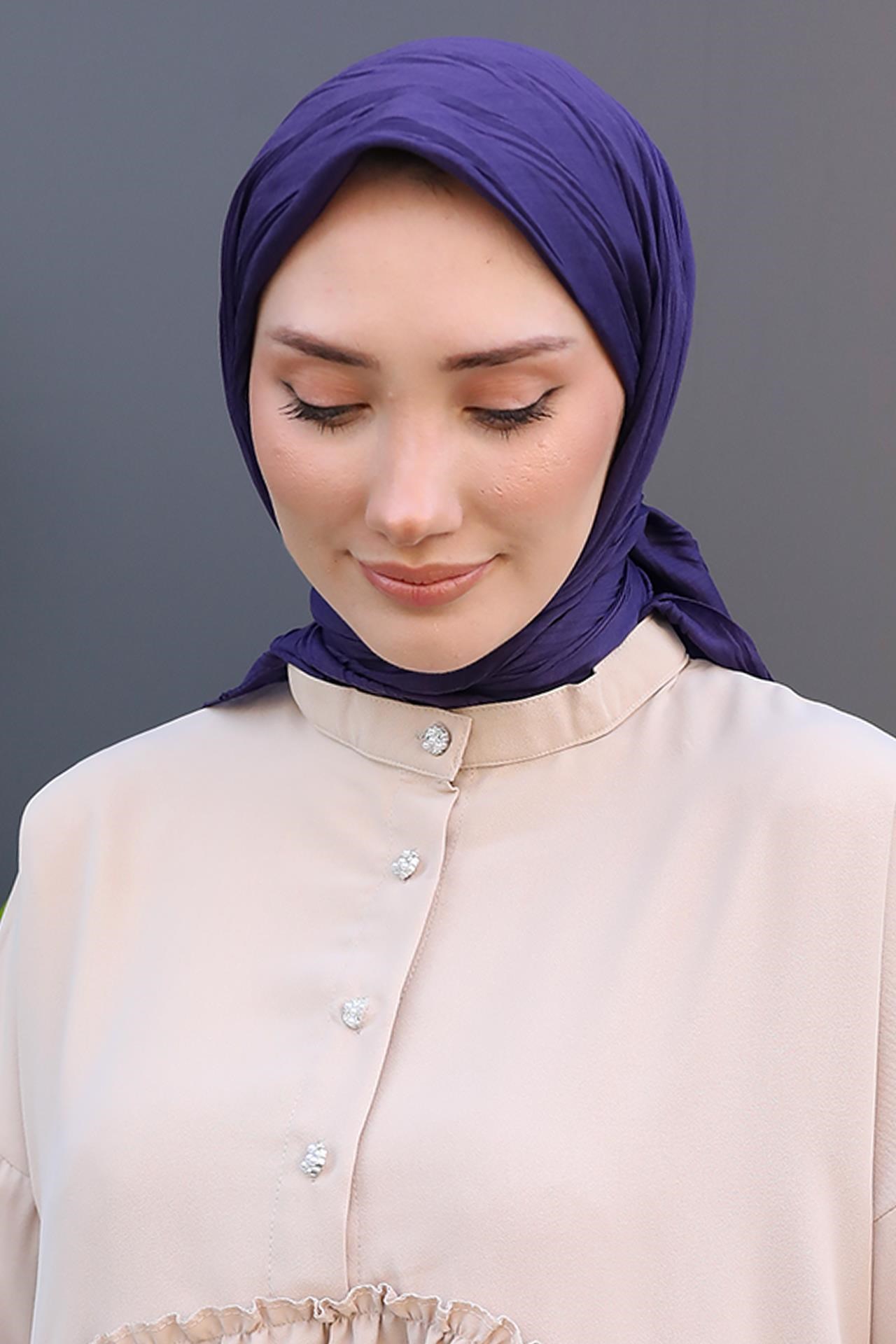 Piliseli Bambu Eşarp Mor
