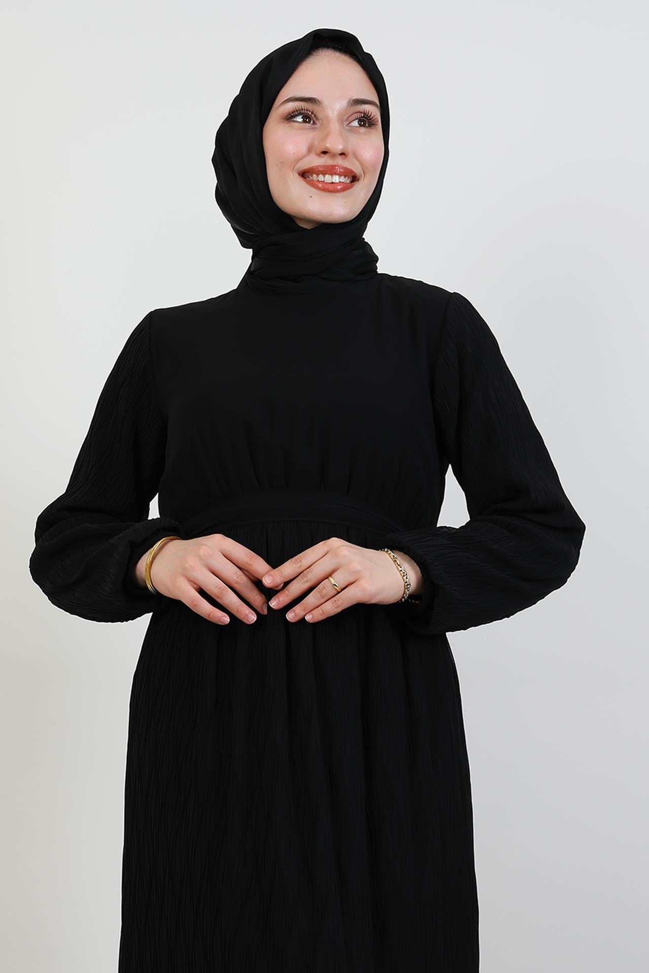 Pilisoley Şifon Elbise Siyah