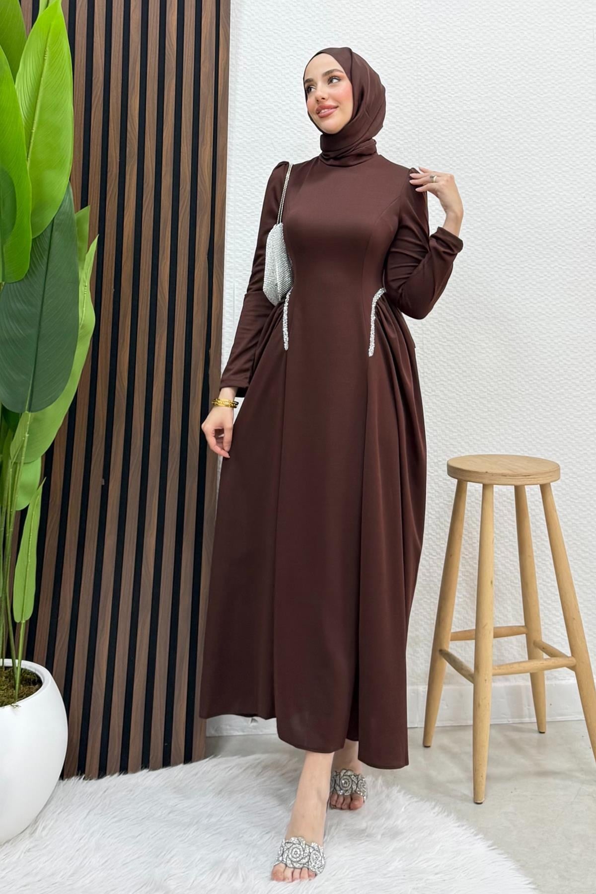 Polyana Krep Abiye Acı Kahve
