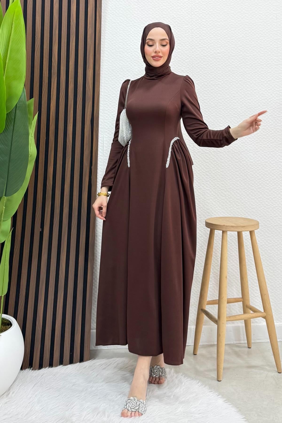 Polyana Krep Abiye Acı Kahve