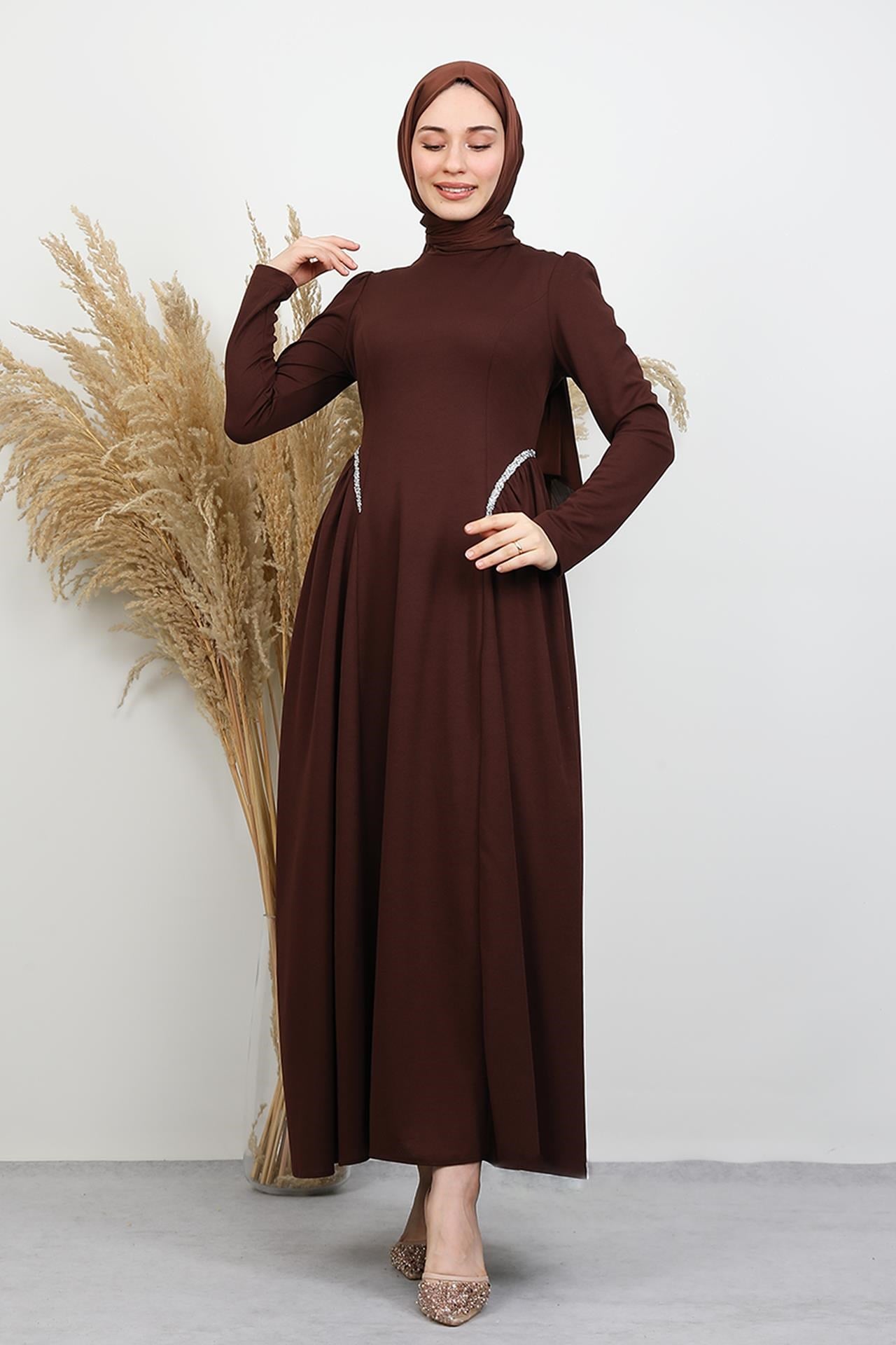 Polyana Krep Abiye Acı Kahve