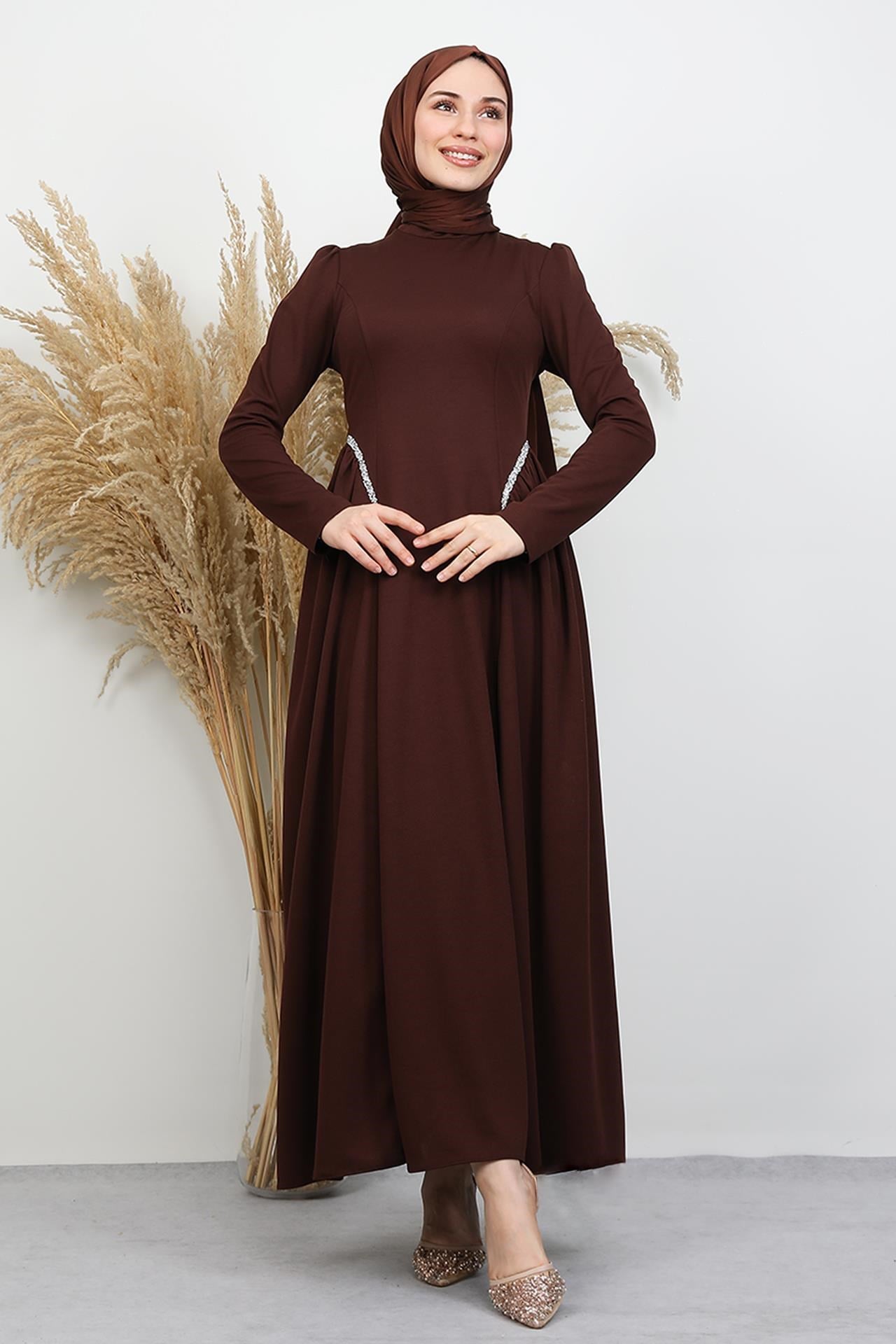 Polyana Krep Abiye Acı Kahve
