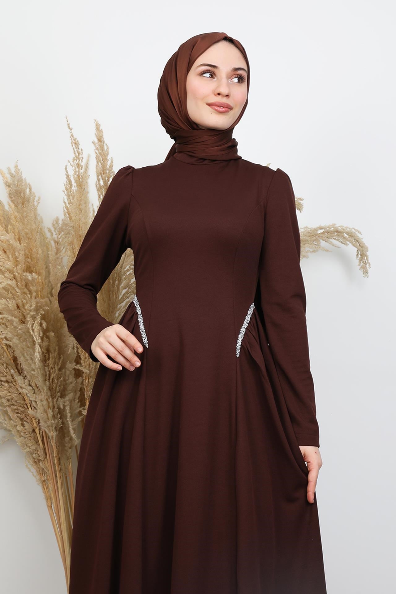 Polyana Krep Abiye Acı Kahve